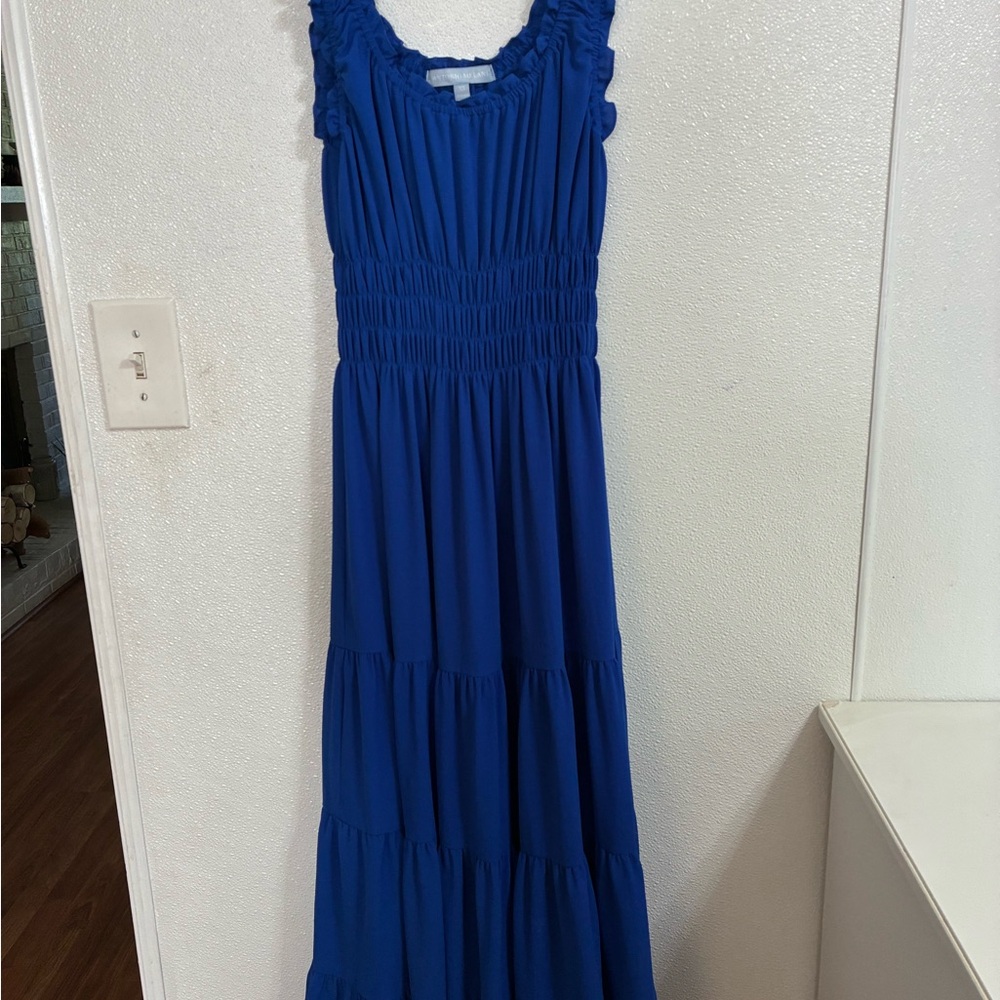 Antonio Melani Royal Blue Ruched Maxi Dress XS